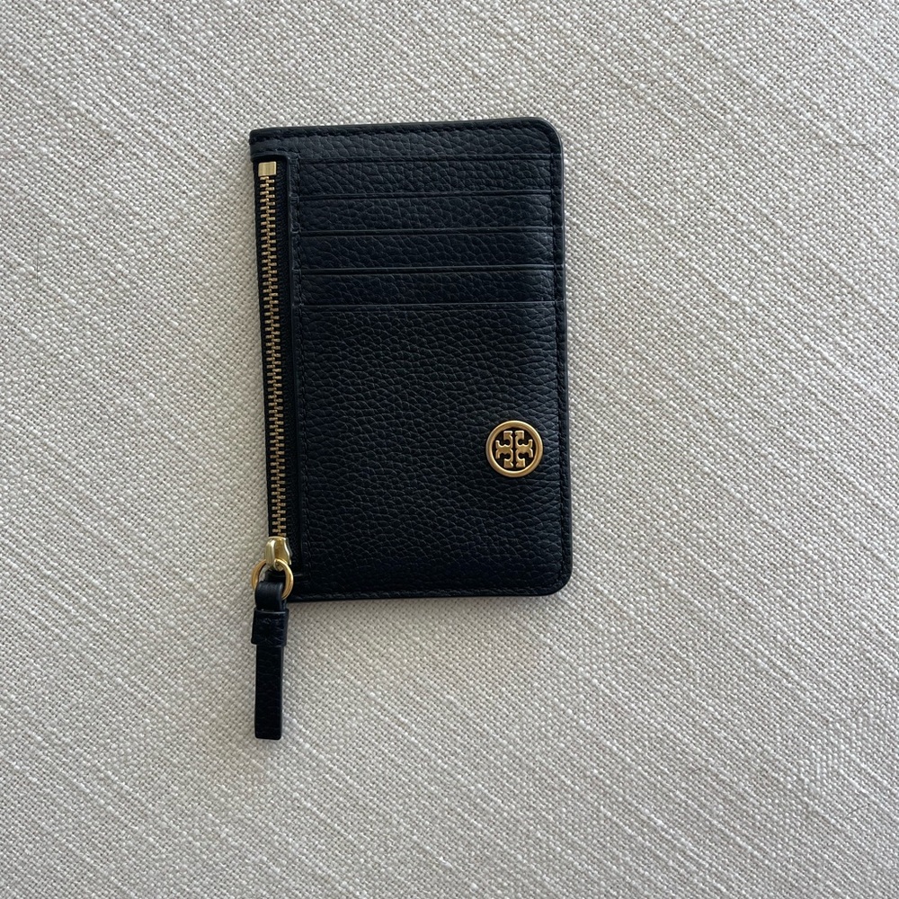 Perfect condition Tory Burch black card holder wallet with zipper